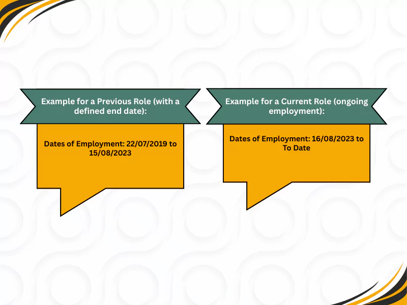 How to write Duration of Employment ACS RPL Reference Letter