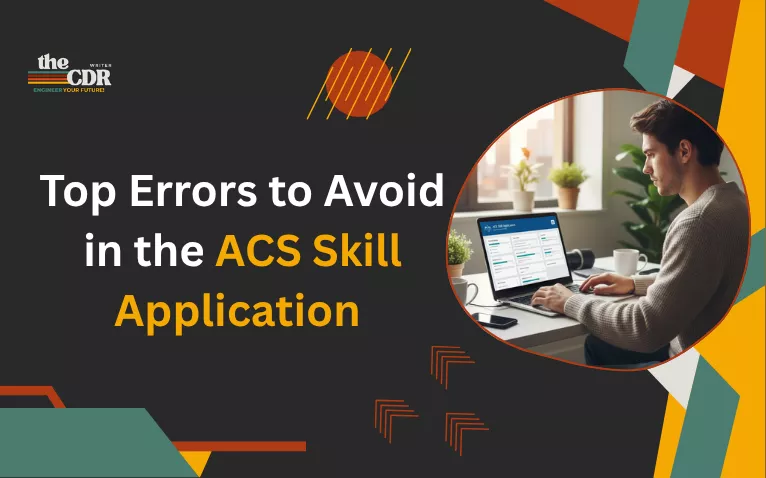 This banner image will discuss what are the top Errors to avoid in the ACS Skill Application